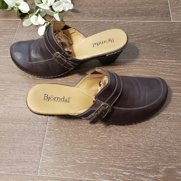 Bjorndal "Kendall" Slip On Leather Mules 8.5 - Picture 6 of 12